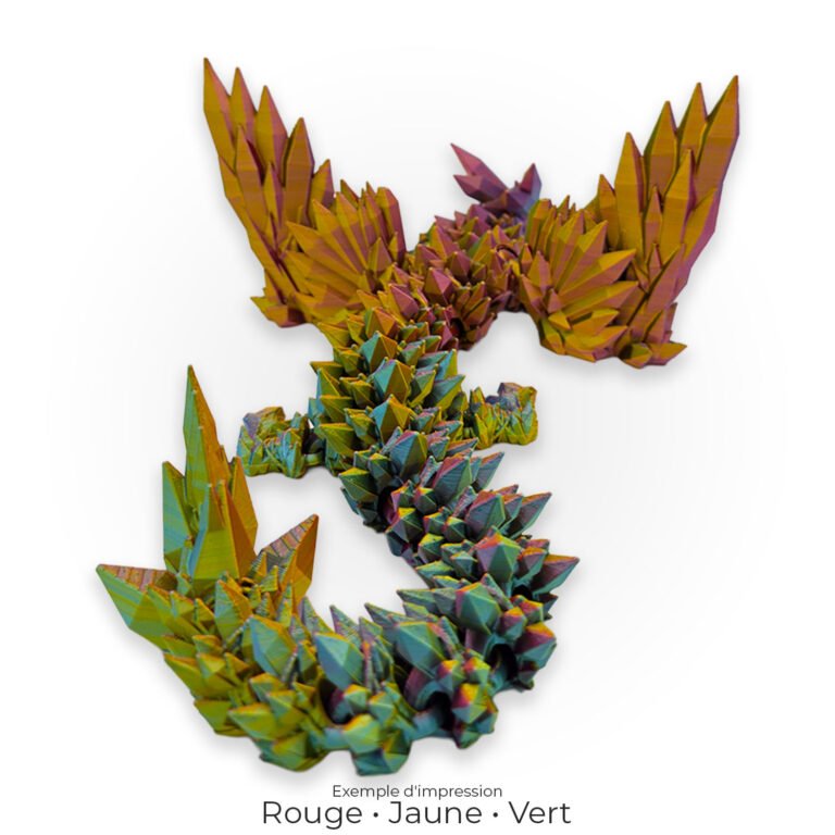 Dragon Crystal Ailé articulé Fantasia 3D — vue 4