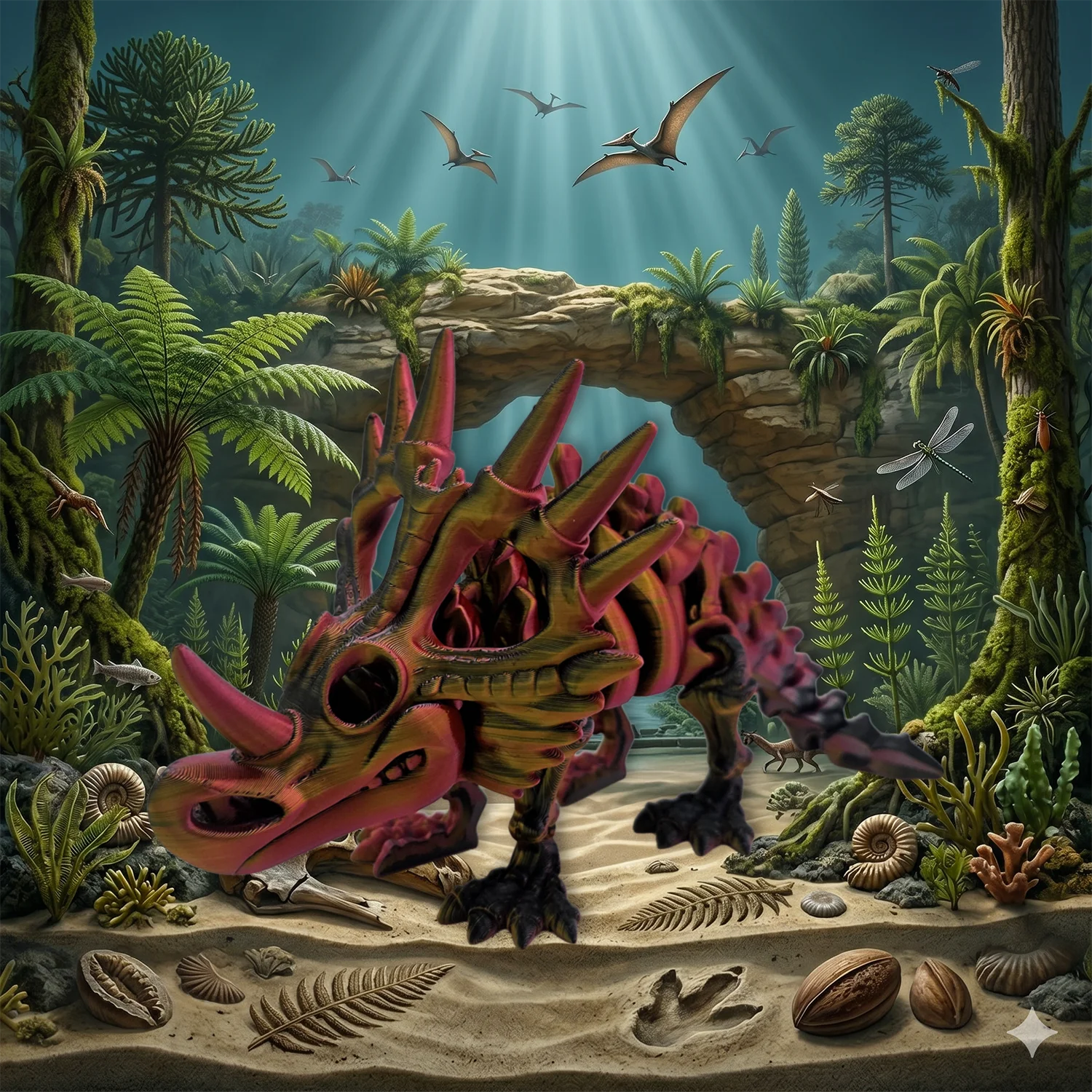Styracosaurus articulé Fantasia 3D — vue 2