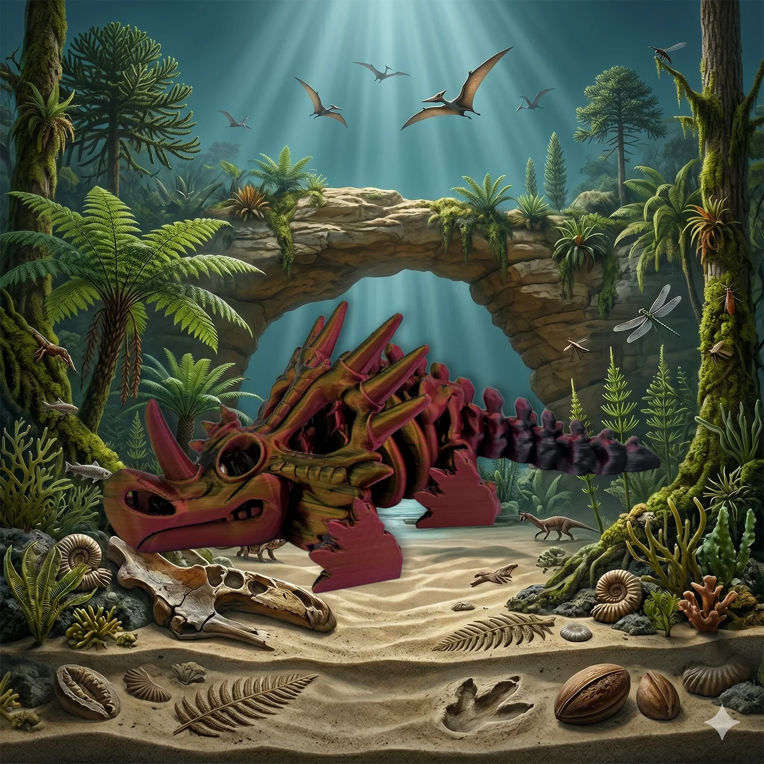 Styracosaurus articulé Fantasia 3D — vue 3
