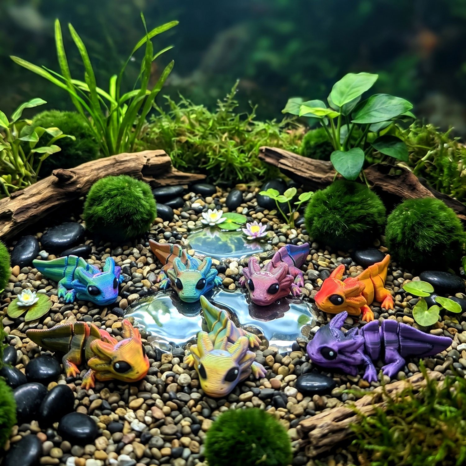 Axolotl articulé Fantasia 3D