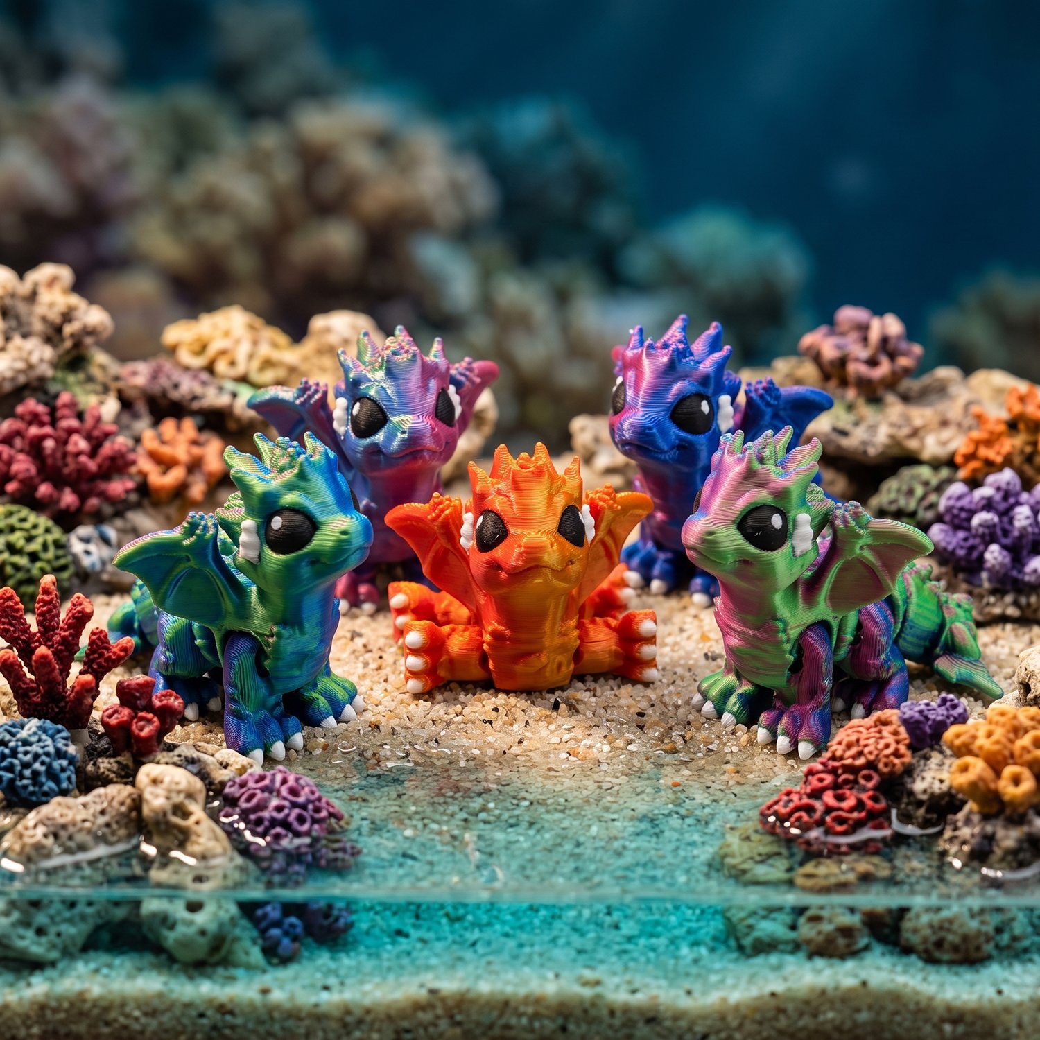 Dragon aquatique articulé Fantasia 3D